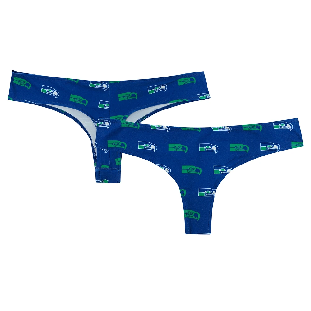 String en tricot à imprimé intégral Sport Royal Seattle Seahawks Record pour femme de Concepts