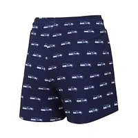 Women's Concepts Sport Seattle Seahawks Gauge Allover Print Cropped Tank Top & Shorts Sleep Set