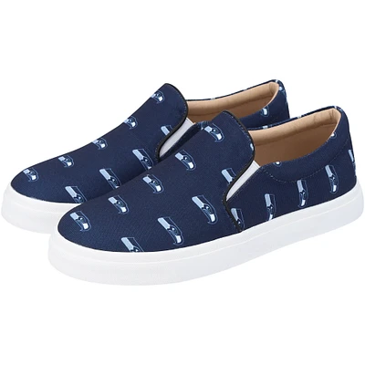 Chaussures à enfiler pour femmes Seattle Seahawks Allover Print Cuce College Navy
