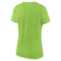 Women's Fanatics College Navy/Neon Green Seattle Seahawks Fan T-Shirt Combo Set