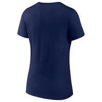 Women's Fanatics College Navy Seattle Seahawks Slogan V-Neck T-Shirt
