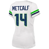 Women's Fanatics DK Metcalf White Seattle Seahawks Fashion Player Name & Number V-Neck T-Shirt