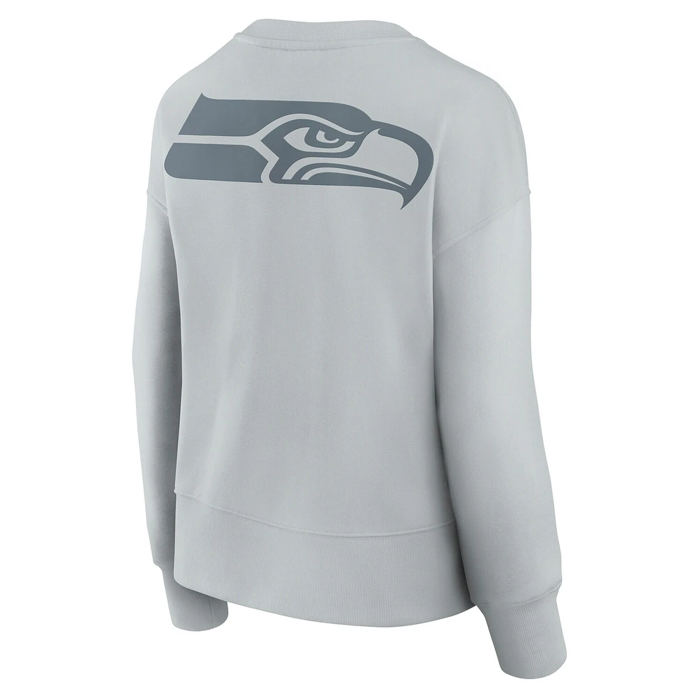 Women's Fanatics  Gray Seattle Seahawks Elements Pullover Sweatshirt
