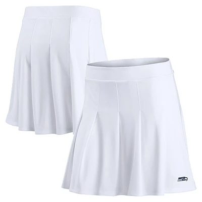 Jupe-short de tennis blanche avec logo principal des Seattle Seahawks Fanatics pour femmes