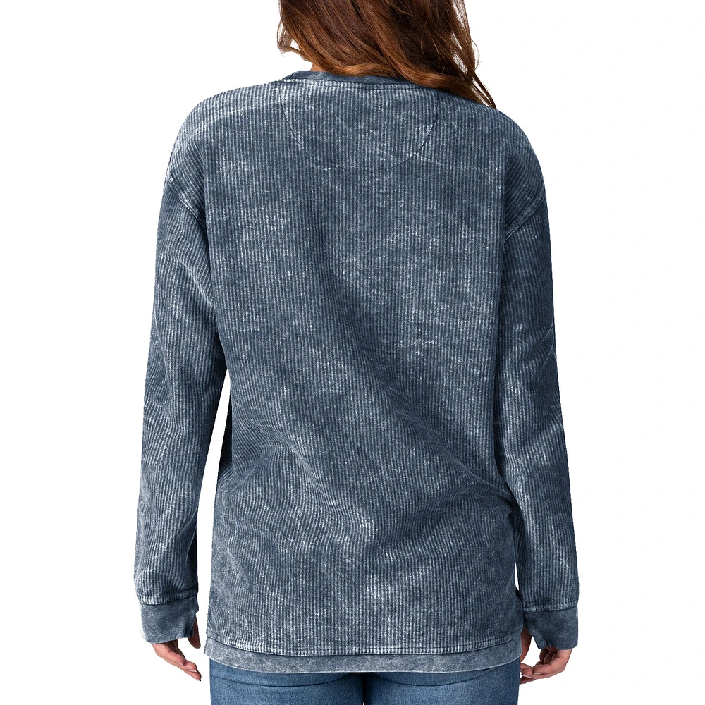 Sweat-shirt à cordon confortable G-III 4Her par Carl Banks College pour femmes, bleu marine, Seattle Seahawks