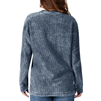 Sweat-shirt à cordon confortable G-III 4Her par Carl Banks College pour femmes, bleu marine, Seattle Seahawks