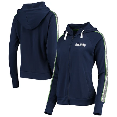 G-III 4Her par Carl Banks College Navy Seattle Seahawks Game Changer pour femmes - Sweat à capuche entièrement zippé