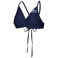 Women's G-III 4Her by Carl Banks College Navy Seattle Seahawks Hall of Fame Bikini Top