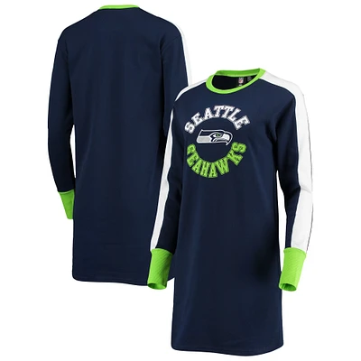 Robe t-shirt Hurry Up Offense G-III 4Her by Carl Banks College Navy Seattle Seahawks pour femme