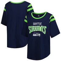 T-shirt de secondeur grande taille G-III 4Her by Carl Banks College Navy des Seattle Seahawks pour femme