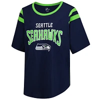 T-shirt de secondeur grande taille G-III 4Her by Carl Banks College Navy des Seattle Seahawks pour femme