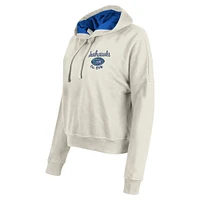 Sweat à capuche 3rd Down Historic de Seattle Seahawks New Era pour femme, couleur crème