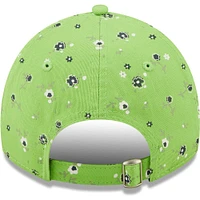 Women's New Era Neon Green Seattle Seahawks Logo Floral 9TWENTY - Adjustable Hat
