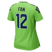 Women's Nike 12s Neon Green Seattle Seahawks  Game Jersey