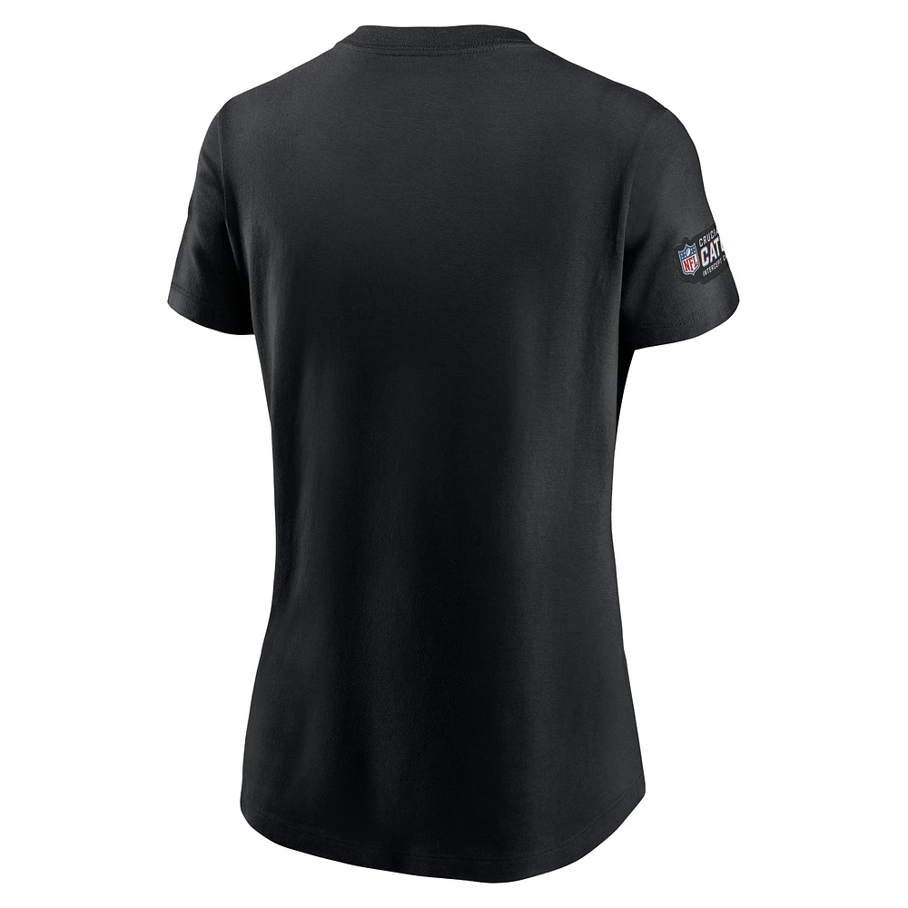 Women's Nike  Black Seattle Seahawks Crucial Catch Sideline Tri-Blend T-Shirt
