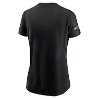 Women's Nike  Black Seattle Seahawks Crucial Catch Sideline Tri-Blend T-Shirt