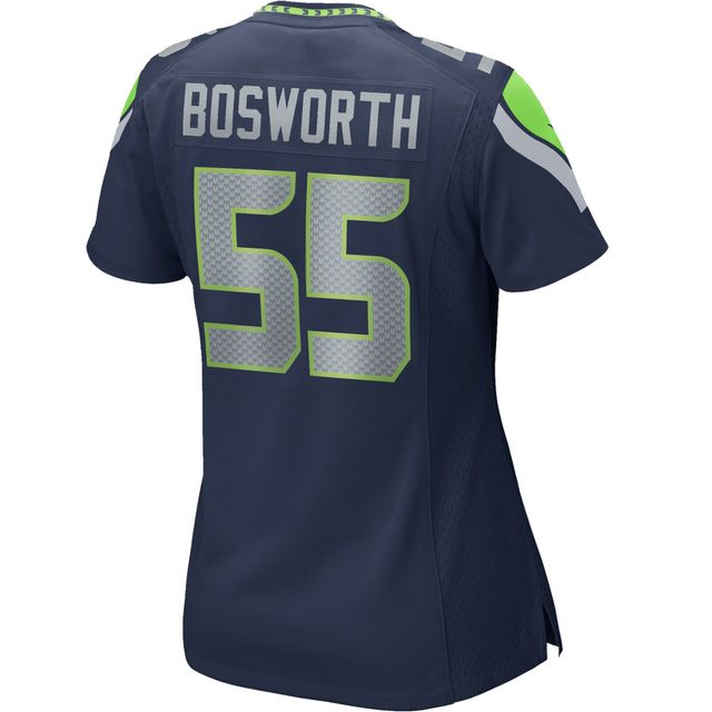 Maillot de joueur retraité Nike Brian Bosworth College Navy des Seattle Seahawks pour femme
