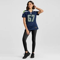 Maillot de match d'équipe Nike Charles Cross College Navy Seattle Seahawks pour femme