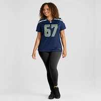 Maillot de match d'équipe Nike Charles Cross College Navy Seattle Seahawks pour femme