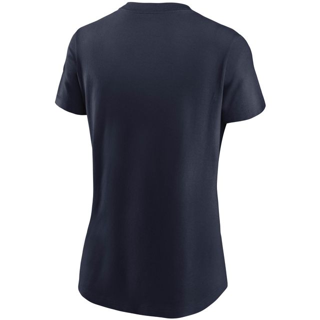 T-shirt essentiel avec logo Nike College Navy des Seattle Seahawks pour femmes
