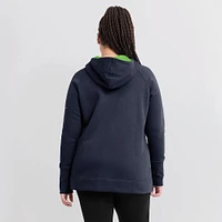 Women's Nike College Navy Seattle Seahawks Primetime Raglan Sleeve Full-Zip Hoodie
