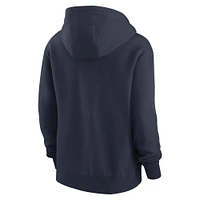 Women's Nike College Navy Seattle Seahawks Team Logo Club Fleece Pullover Hoodie