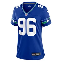 Women's Nike Cortez Kennedy Royal Seattle Seahawks Throwback Player Game Jersey