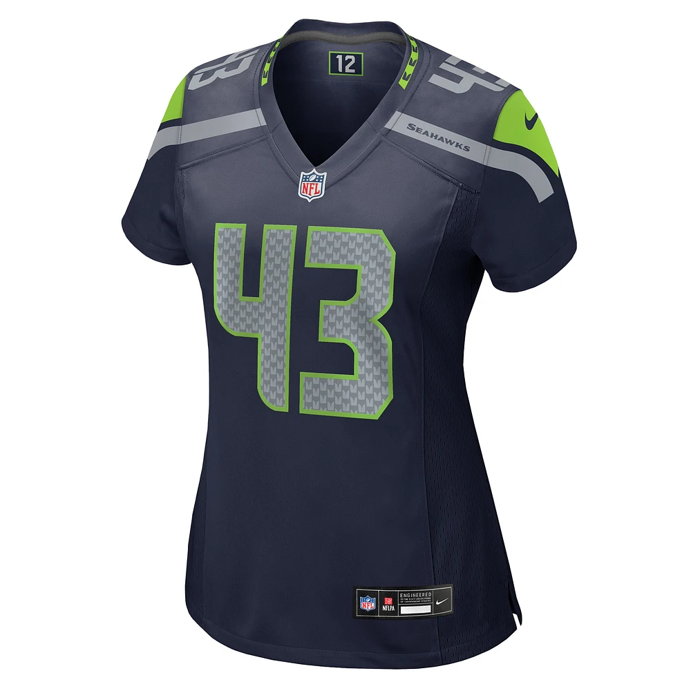 Women's Nike Levi Bell College Navy Seattle Seahawks Team Game Jersey