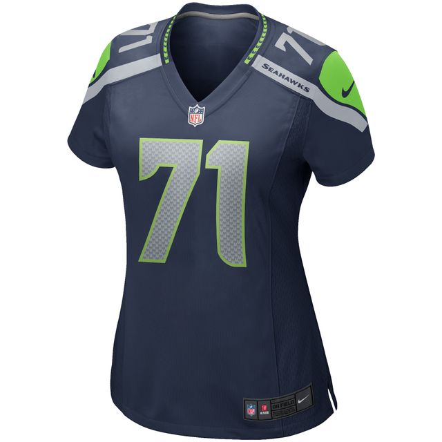 Maillot de joueur retraité Nike Walter Jones College Navy des Seattle Seahawks pour femme