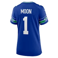 Women's Nike Warren Moon Royal Seattle Seahawks Throwback Retired Player Game Jersey