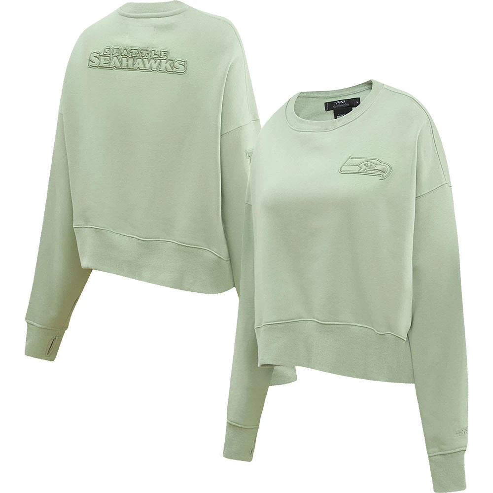 Sweat-shirt neutre Pro Standard vert clair des Seattle Seahawks pour femmes