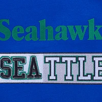 Women's Pro Standard Royal Seattle Seahawks Split Logo Full-Zip Hoodie