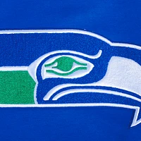 Women's Pro Standard Royal Seattle Seahawks Split Logo Full-Zip Hoodie