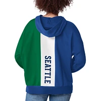 Women's Starter Royal Seattle Seahawks Power Move Long Sleeve Pullover Hoodie