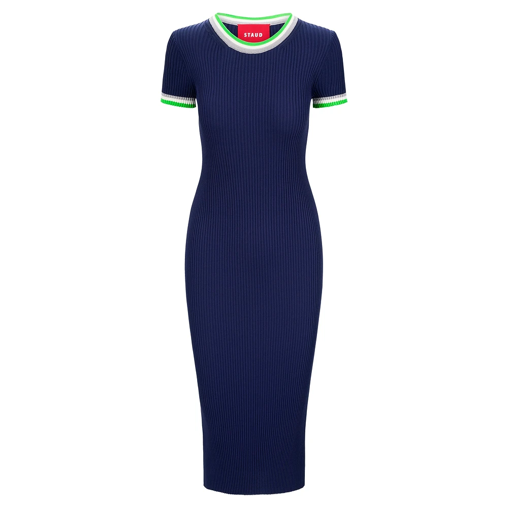 Women's STAUD  College Navy/Green Seattle Seahawks Colleen Dress