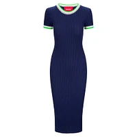 Women's STAUD  College Navy/Green Seattle Seahawks Colleen Dress