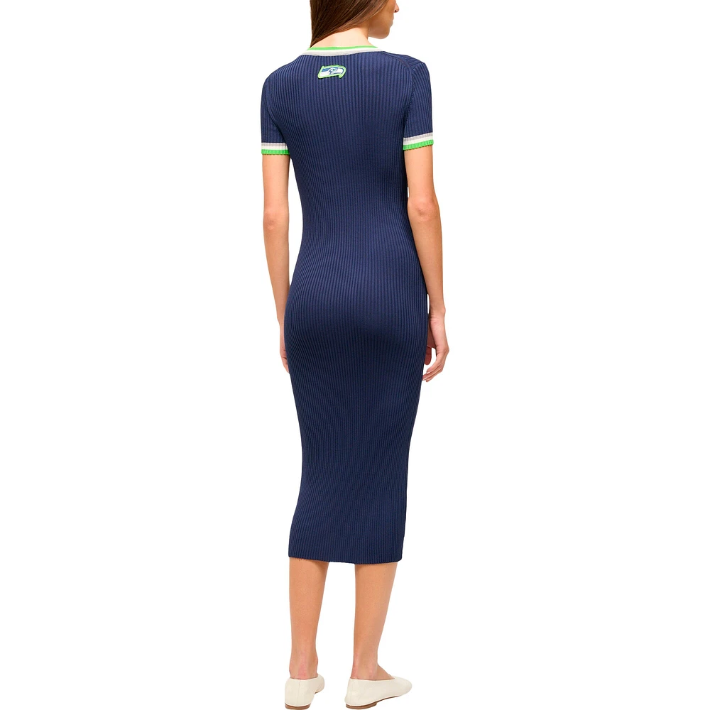 Women's STAUD  College Navy/Green Seattle Seahawks Colleen Dress