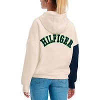 Women's Tommy Hilfiger Cream/Navy Seattle Seahawks Harriet Pullover Hoodie