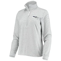 Haut à enfiler demi-zippé Vineyard Vines Seattle Seahawks Sankaty Shep gris chiné pour femme
