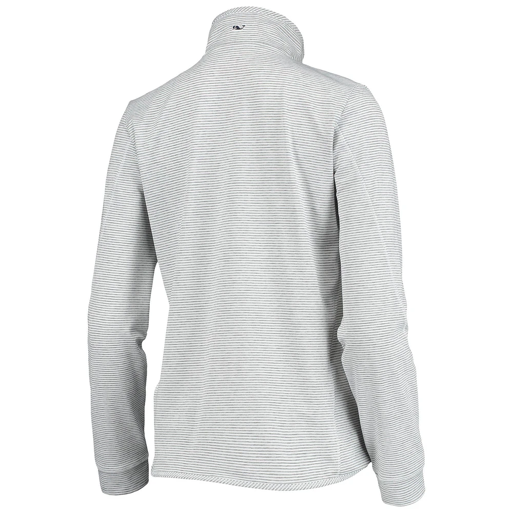 Haut à enfiler demi-zippé Vineyard Vines Seattle Seahawks Sankaty Shep gris chiné pour femme