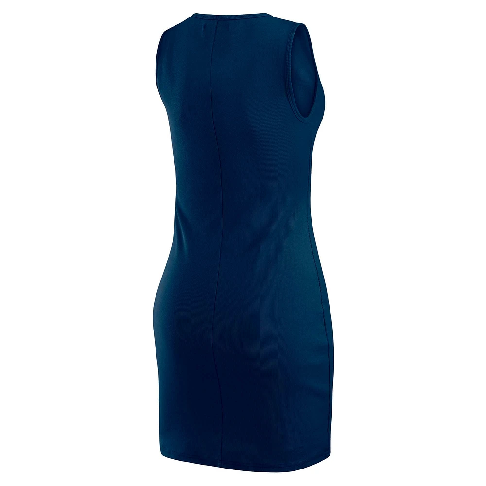 Women's WEAR by Erin Andrews x Gracie Hunt College Navy Seattle Seahawks Ribbed Tank Dress