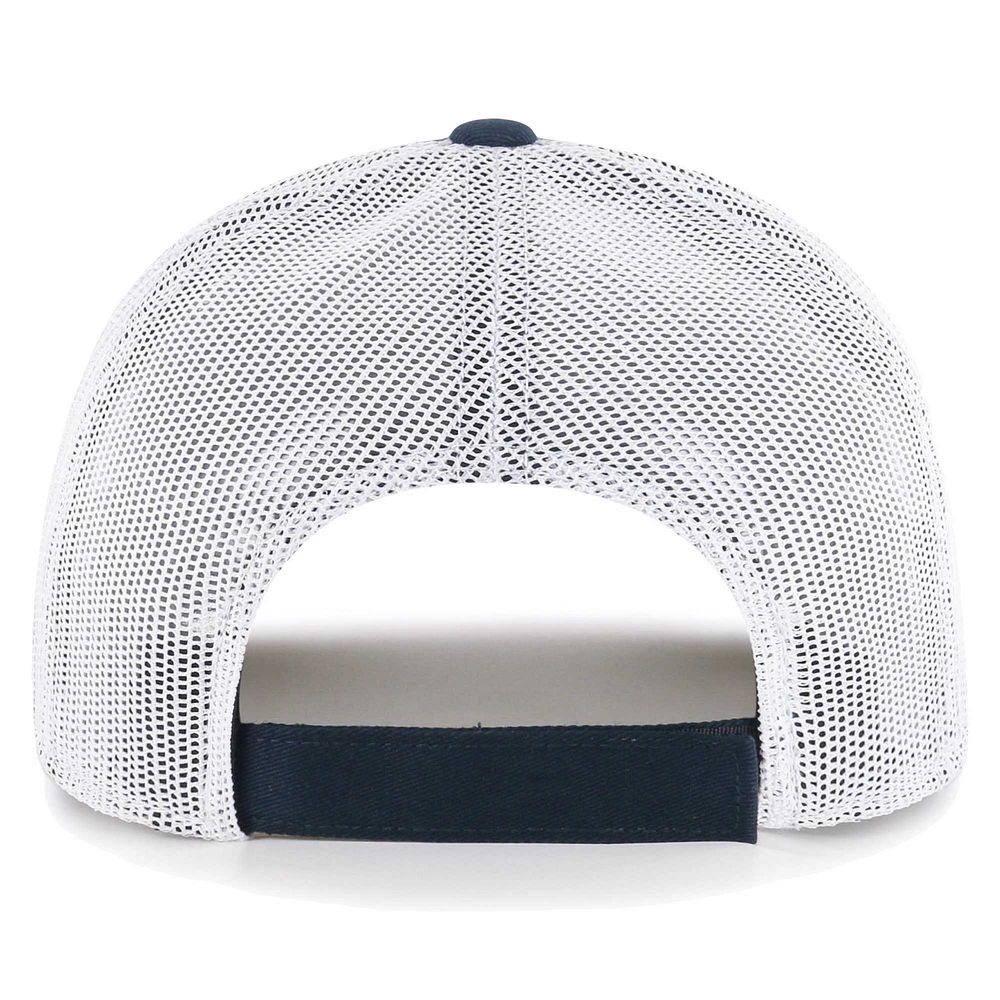 Youth '47 Navy/White Seattle Seahawks Scramble Adjustable Trucker Hat