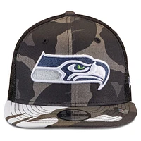 Youth New Era Camo/Black Seattle Seahawks Trucker 9FIFTY Snapback Hat
