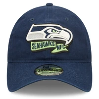 Youth New Era Navy Seattle Seahawks 2022 Sideline - 9TWENTY Adjustable Hat