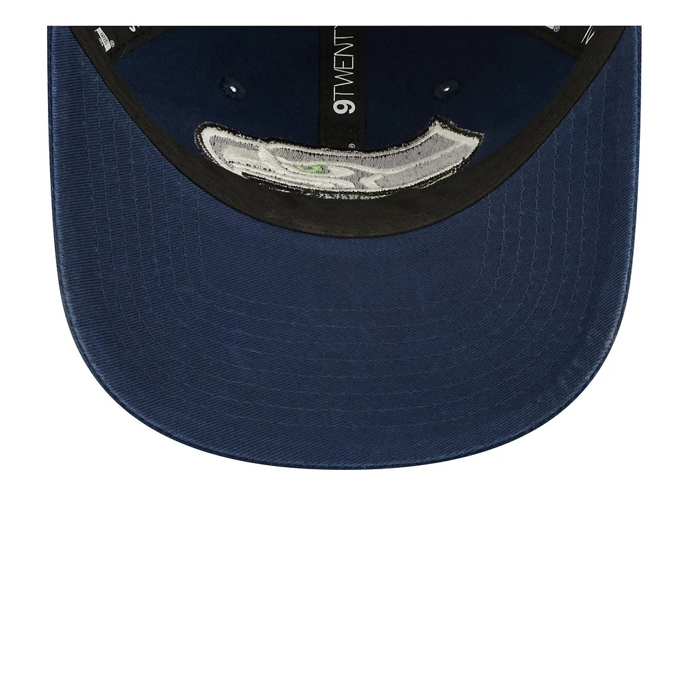 Youth New Era Navy Seattle Seahawks 2022 Sideline - 9TWENTY Adjustable Hat