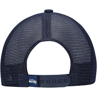 Youth New Era White/College Navy Seattle Seahawks Distressed 9FIFTY A-Frame Snapback Hat
