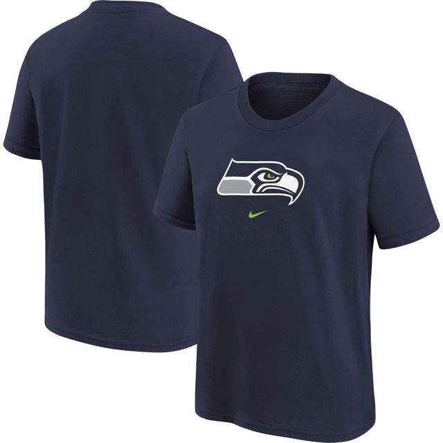 Nike College Navy Seattle Seahawks Logo Wordmark pour jeune - T-shirt
