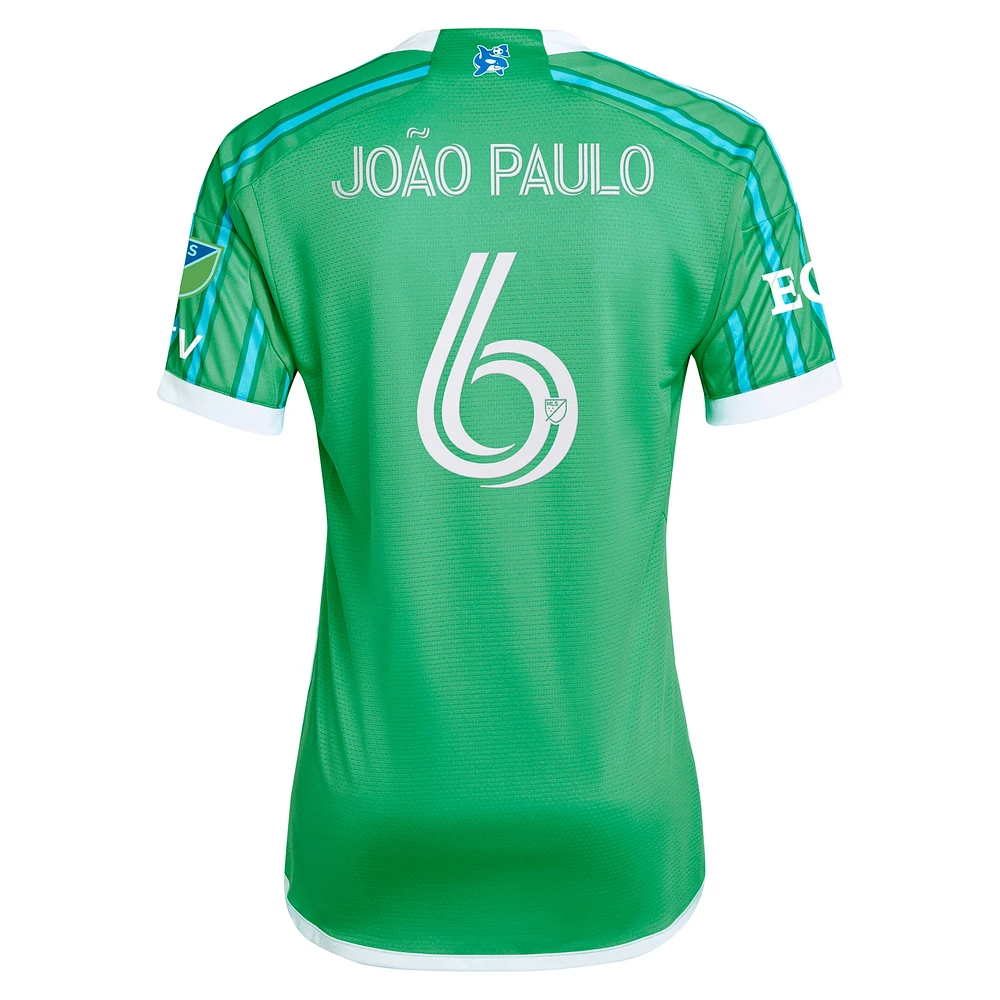 Men's adidas Joao Paulo Green Seattle Sounders FC 2024 The Anniversary Kit Authentic Player Jersey
