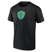 Men's Fanatics  Black Seattle Sounders FC Primary Logo T-Shirt