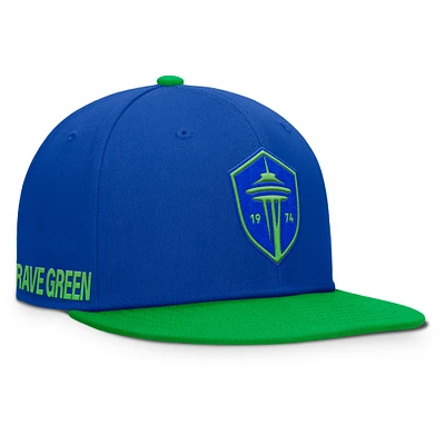 Casquette snapback Sitter bleue pour homme des Seattle Sounders FC
